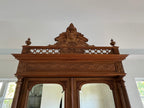 Vintage/Antique Tall Double Door Mirrored Armoire Wardrobe Cabinet