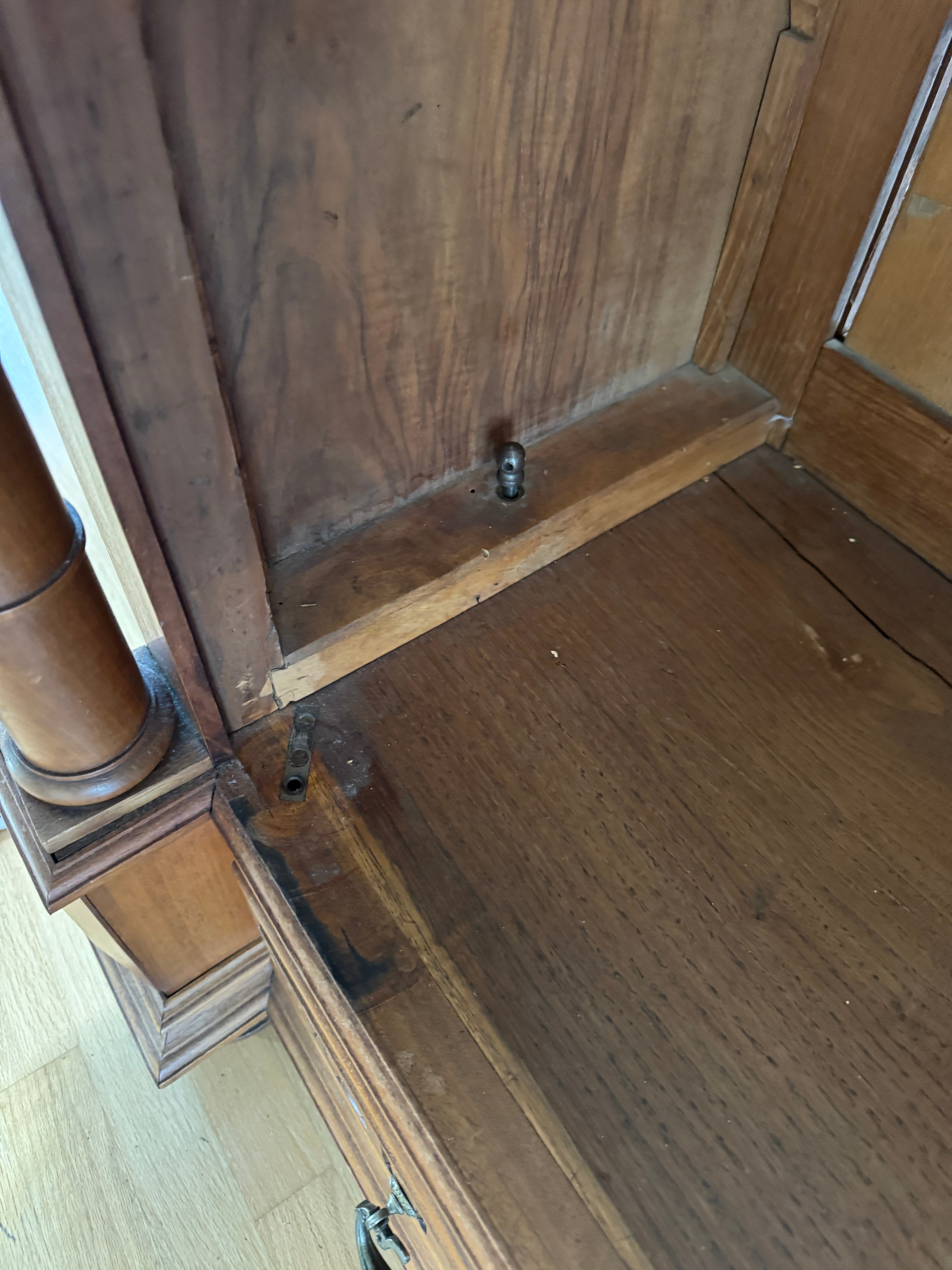 Vintage/Antique Tall Double Door Mirrored Armoire Wardrobe Cabinet