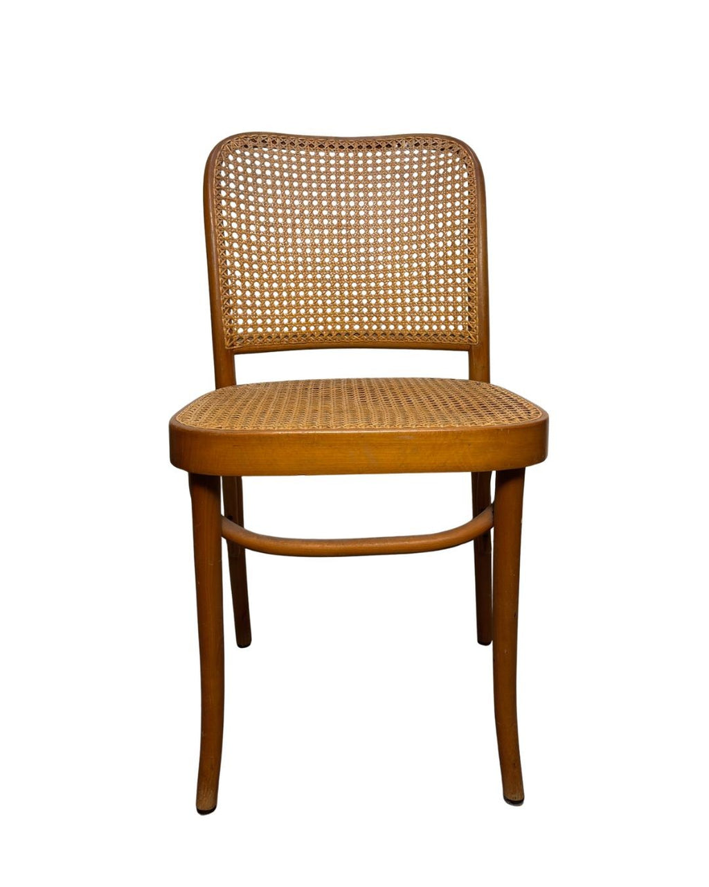Vintage Thonet No. 811 Style Prague Bentwood & Cane Dining Chairs, Set of 4, c. 1960s–1980s
