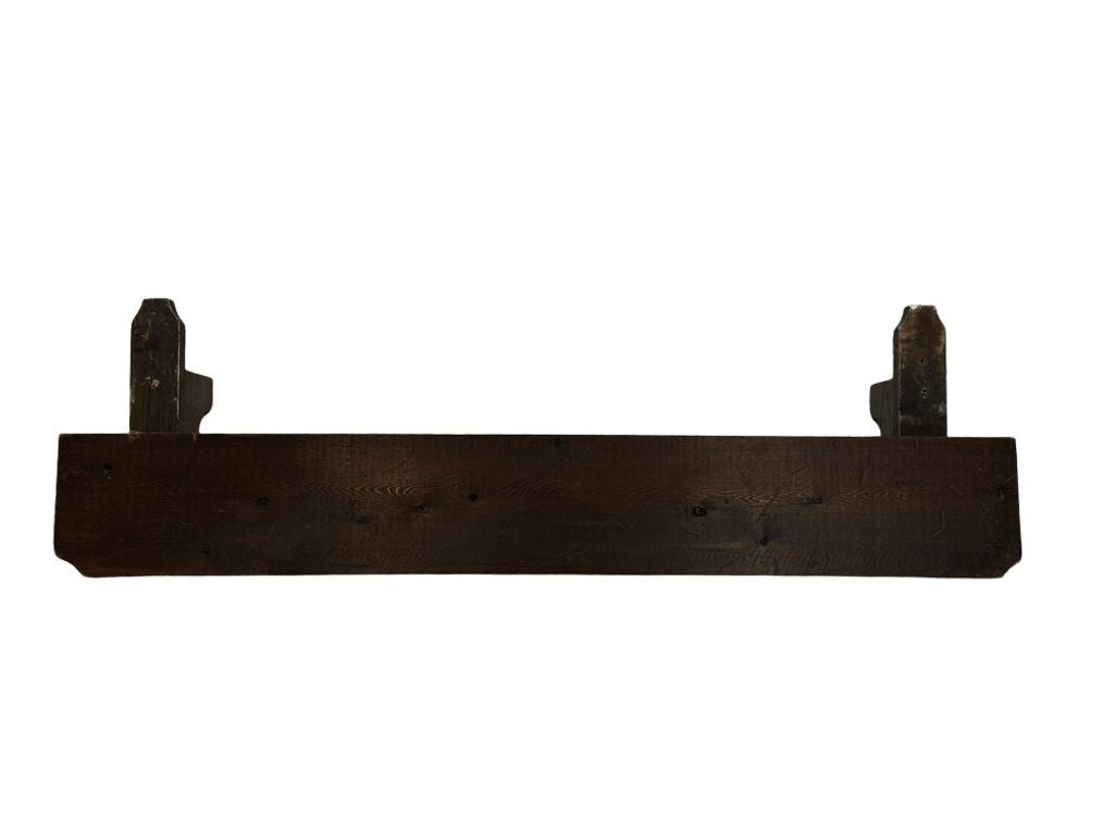 Vintage Rustic Shelf or Fireplace Mantle with Decorative Corbels