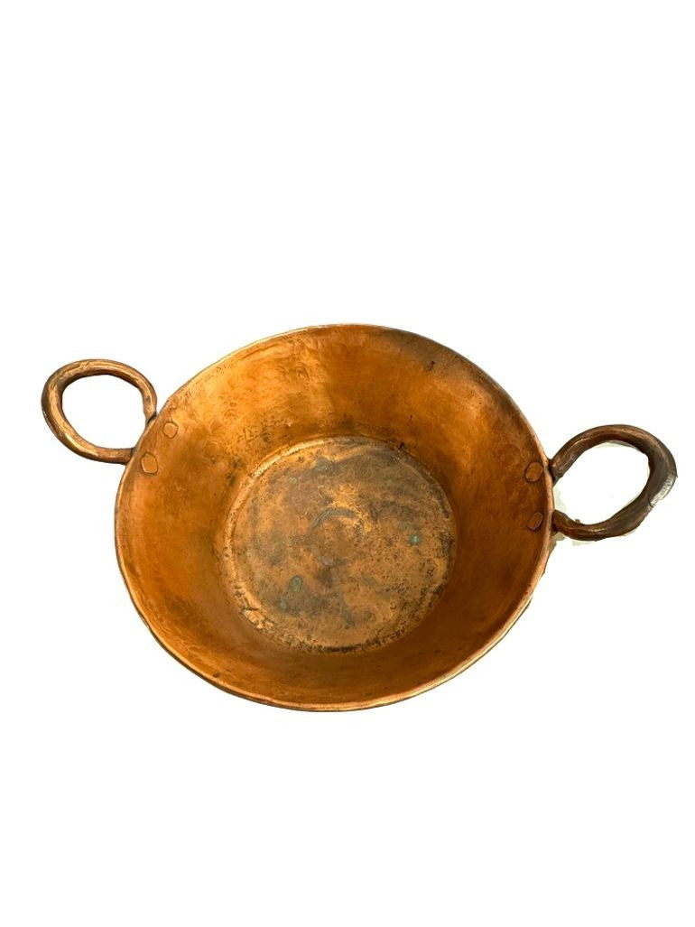 Authentic Vintage 1960s Mexican Heavy Hammered Copper Cookware Decorative Pot - Medium & Large Sizes