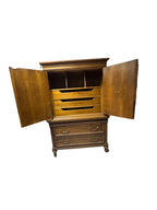 Vintage Thomasville Greek Key Armoire in the Hollywood Regency Style, c. 1970s