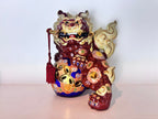 Vintage Japanese Kutani Ware Foo Dog Guardian Lion Figurines, Pair, Mid-20th Century