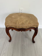 Antique Louis XV Style Bench or Footstool with Nailhead Trim