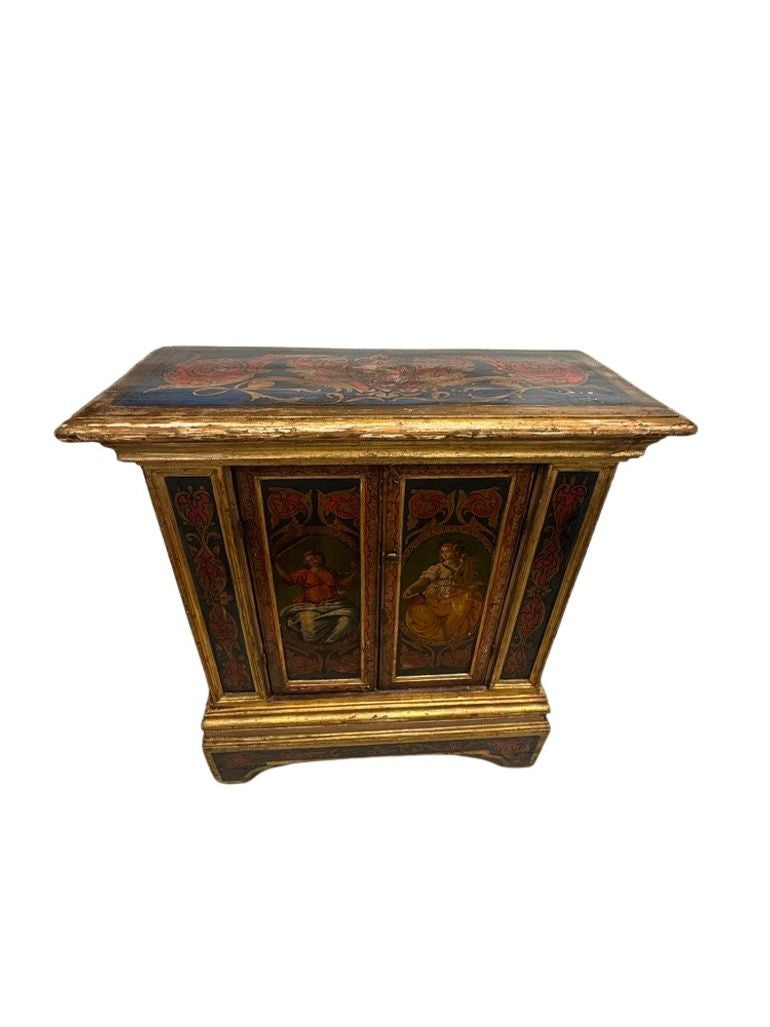Florentine Hand Painted Cabinet with Classical Figural Depictions, c. mid 1800s