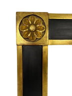 Vintage Black & Gold Regency or Empire Style Beveled Mirror