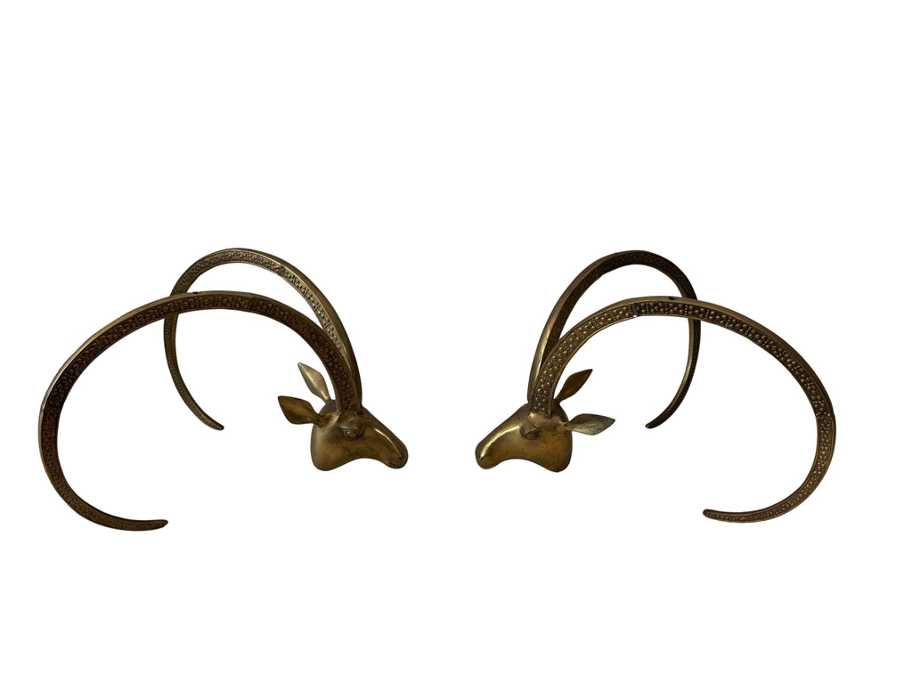 Vintage Brass Ibex or Rams Head Coffee Table Bases, c. 1960s