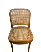 Vintage Thonet No. 811 Style Prague Bentwood & Cane Dining Chairs, Set of 4, c. 1960s–1980s