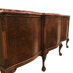 Traditional Italian Rosso Laguna Marble Top Buffet/Sideboard/Credenza, c. 1990s