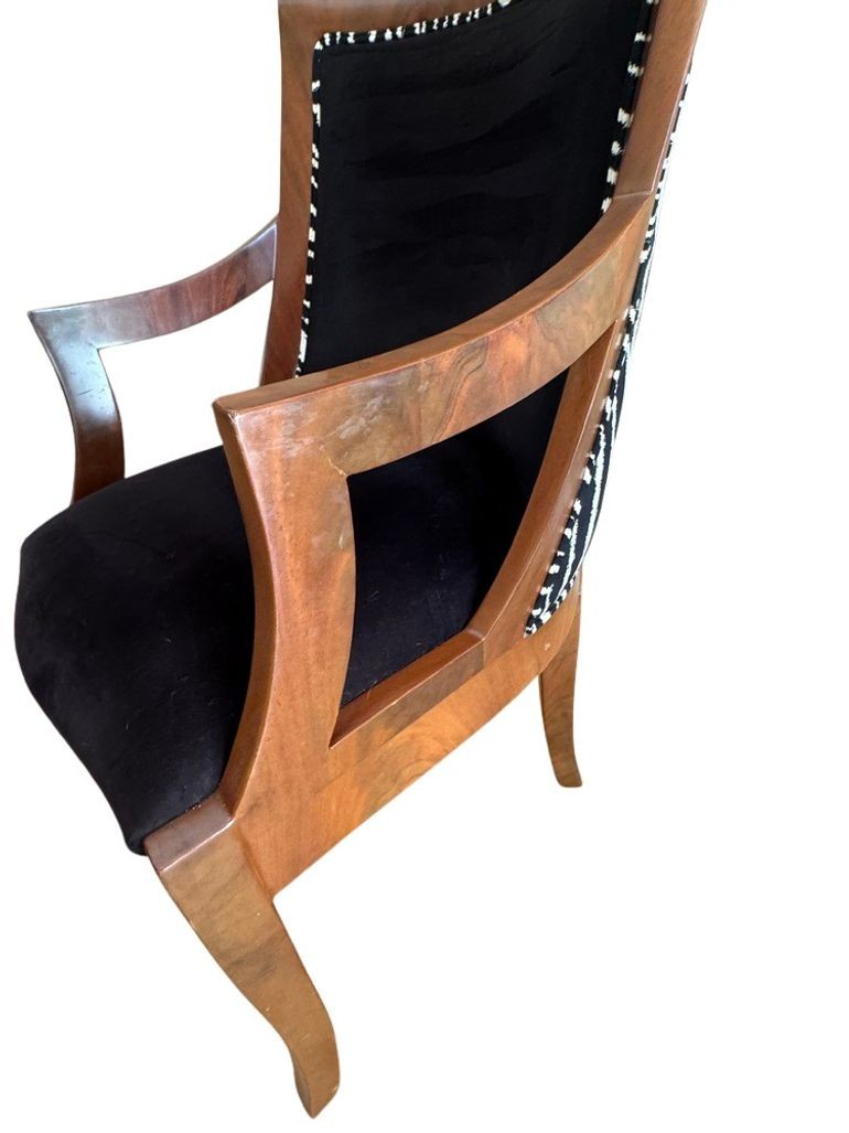 Vintage Empire Style Zebra Chairs - Set of 2