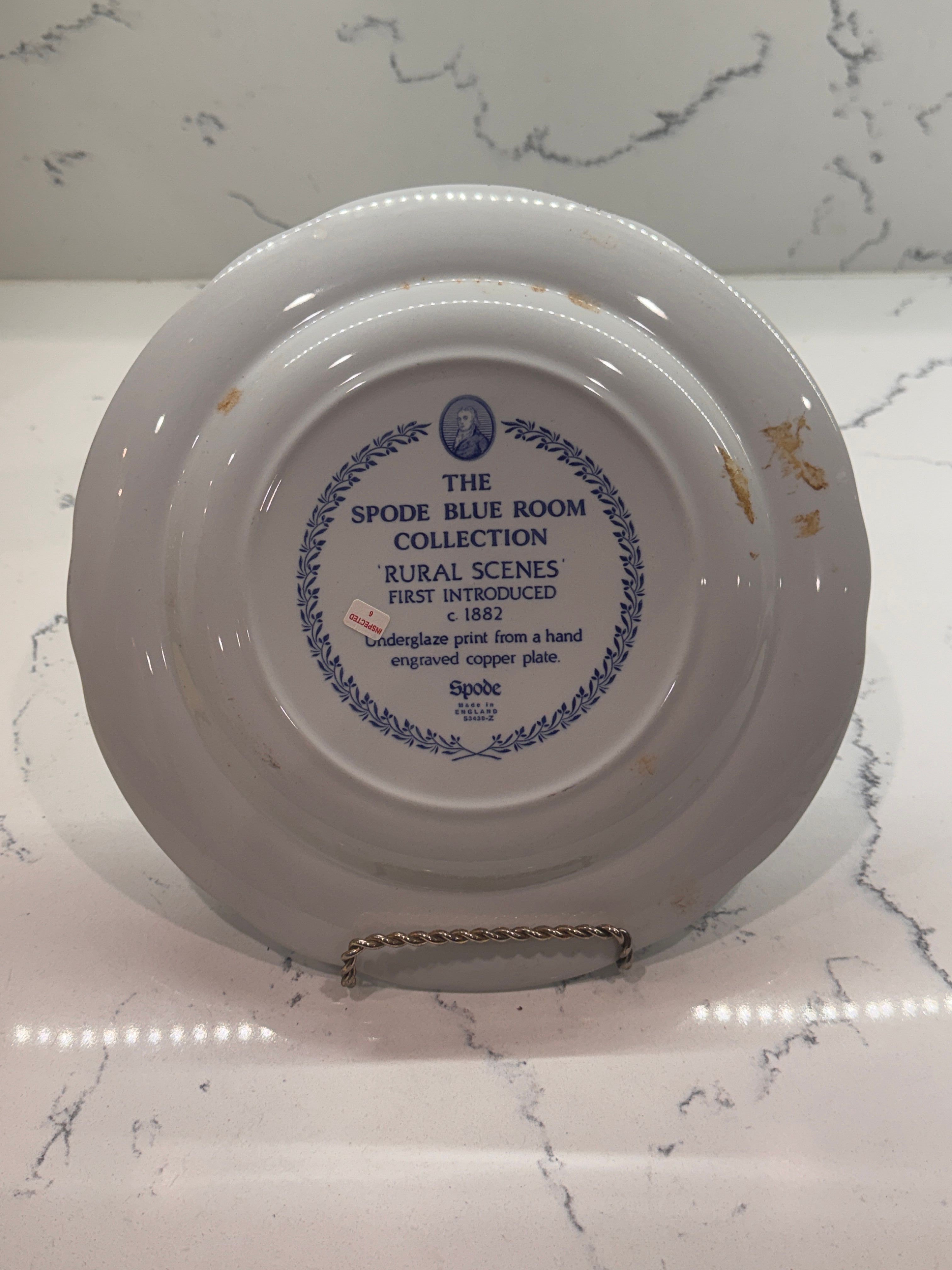 Vintage 1990s Spode Blue and White Collection Decorative Plates - Set of 6