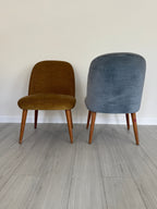 Vintage 1950s Mid Century Modern Upholstered Accent Chairs - Set of 2