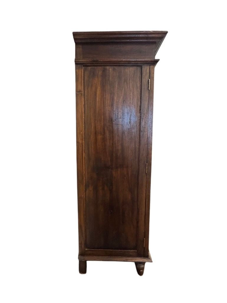 Vintage Indonesian Armoire with Natural Rattan Door Panels, c. 1990s