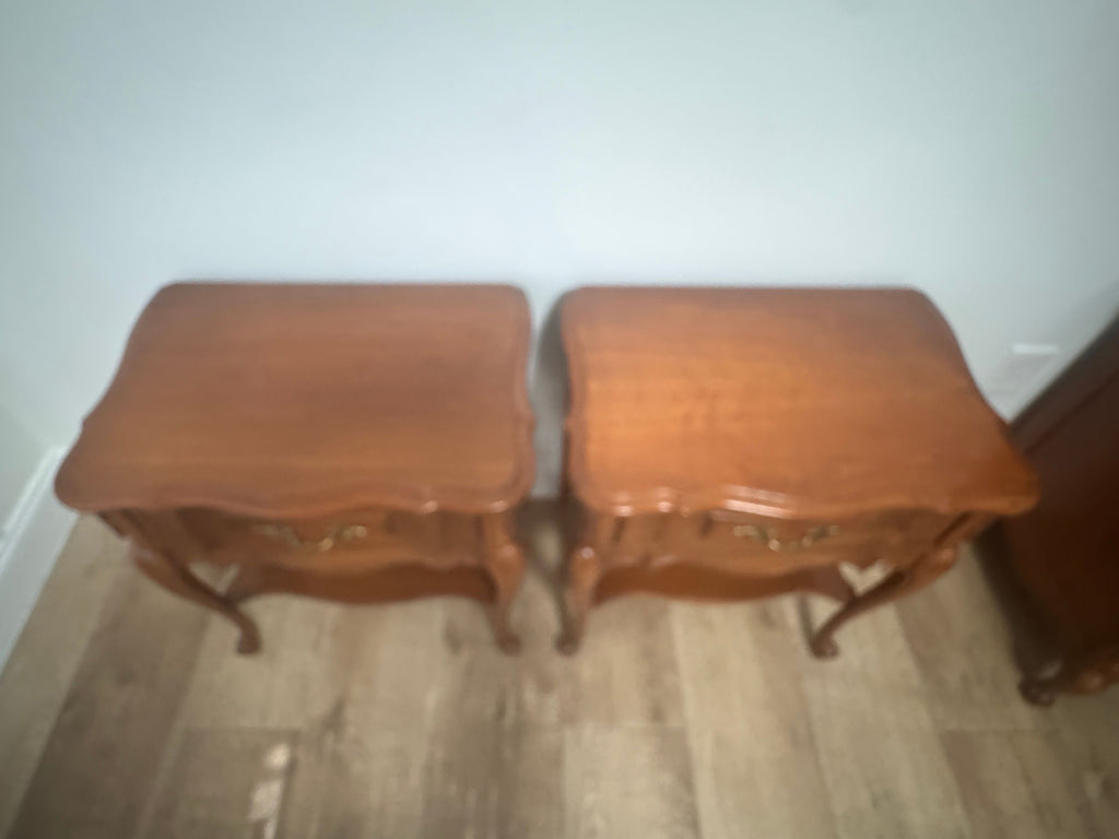 Broyhill French Provincial Nightstands, Pair, c. 1960s-1970s