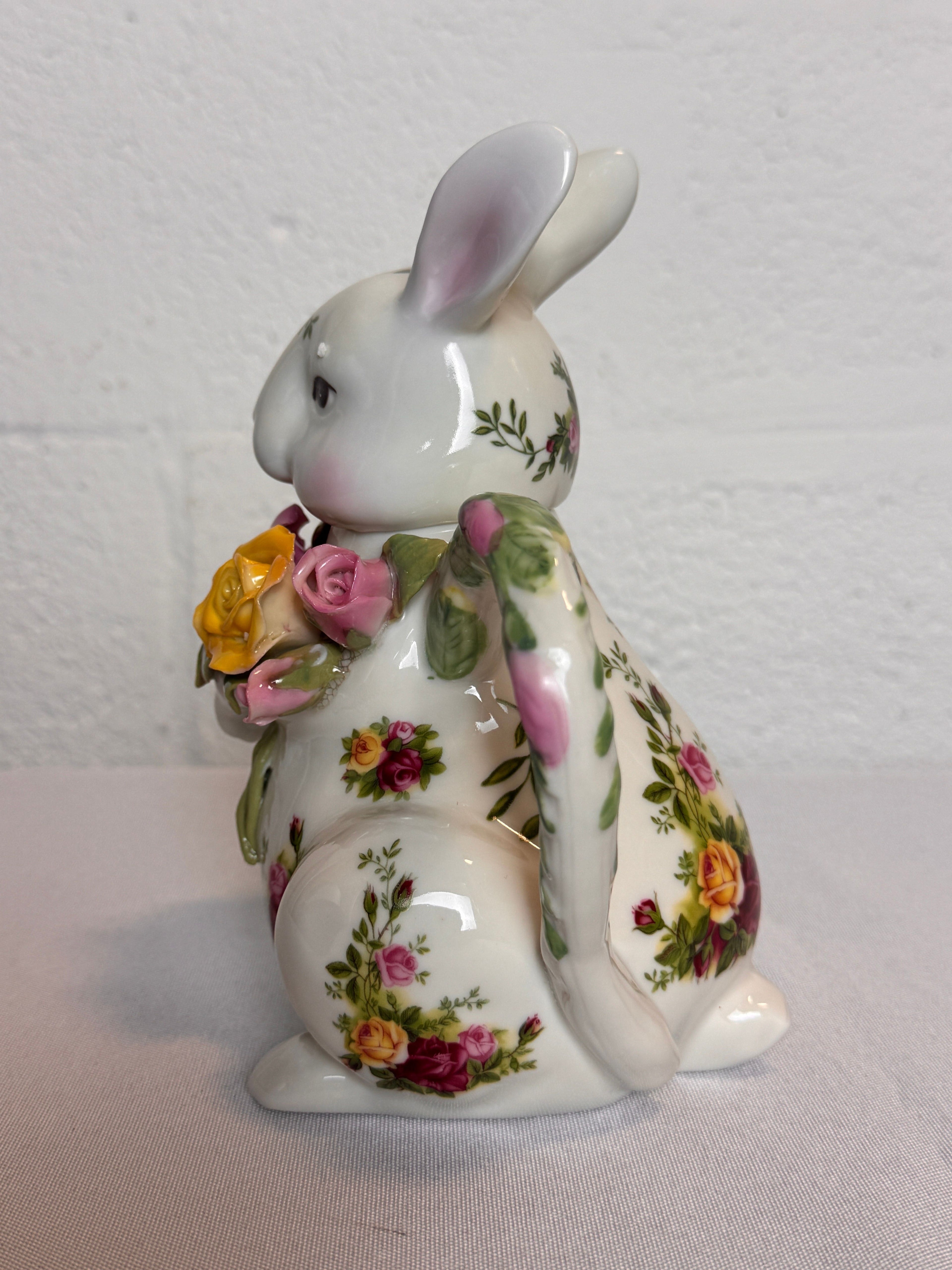 Royal Albert Old Country Roses Easter Bunny Teapot, c. 2010