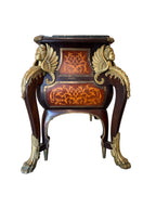 Vintage French Louis XIV Style Walnut Bombe Commode, Mid-20th Century – Marble Top & Ormolu