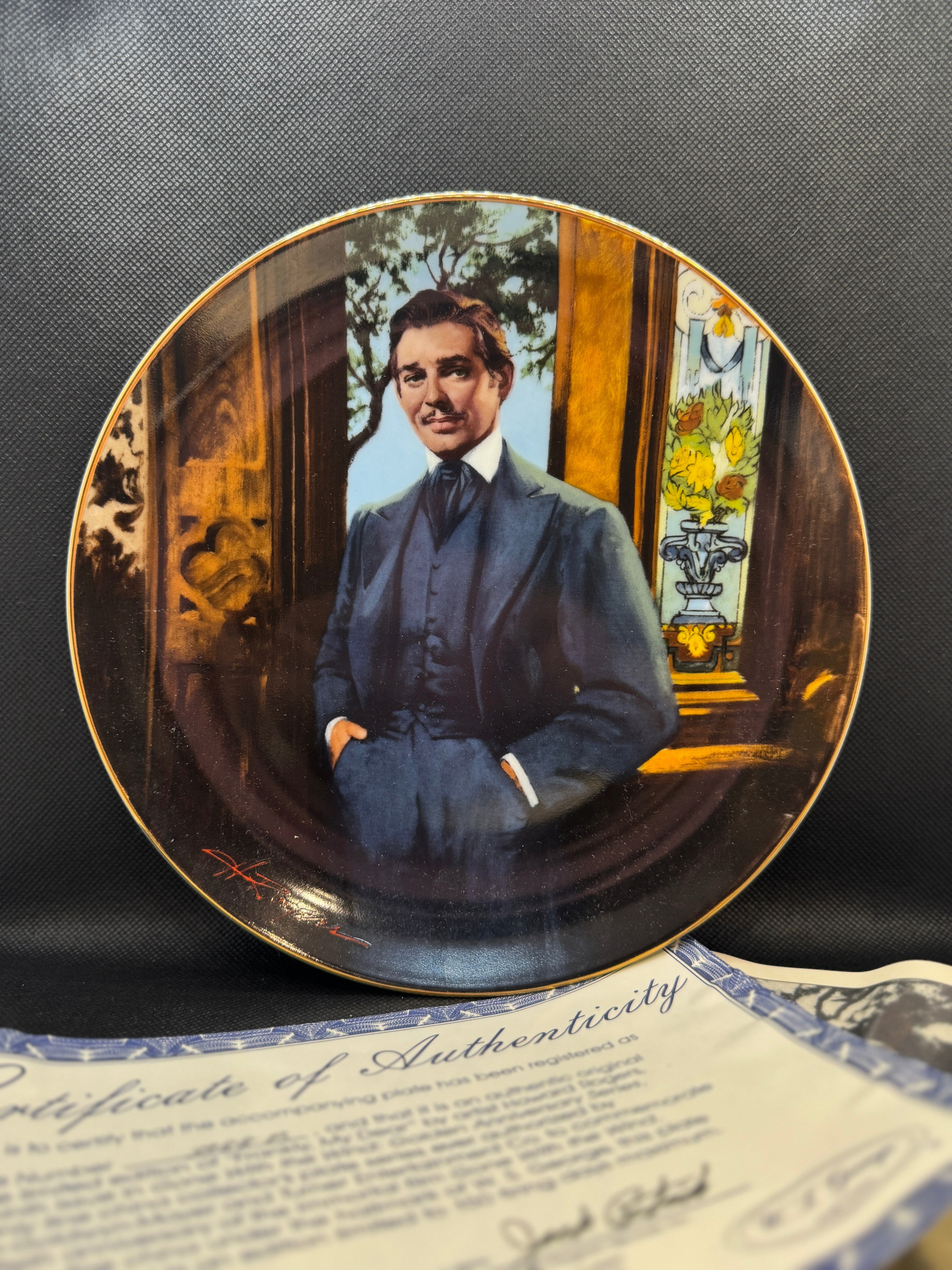 Vintage Gone with the Wind Commemorative Plates with COA - Limited Edition Golden Anniversary Series - by WS George Fine China