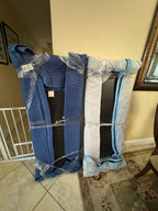 Thomasville Lumine Collection Dining Table with Double Pedestal, 8 Upholstered Chairs and Three Leaf Extension