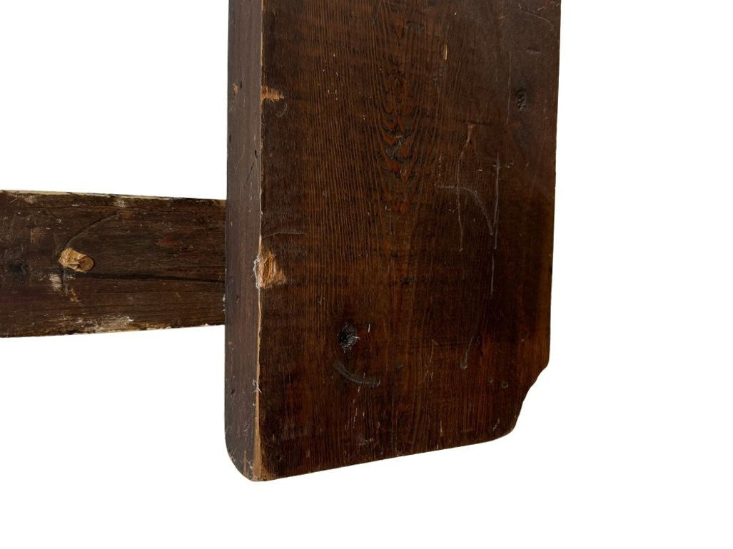 Vintage Rustic Shelf or Fireplace Mantle with Decorative Corbels