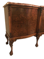 Traditional Italian Rosso Laguna Marble Top Buffet/Sideboard/Credenza, c. 1990s