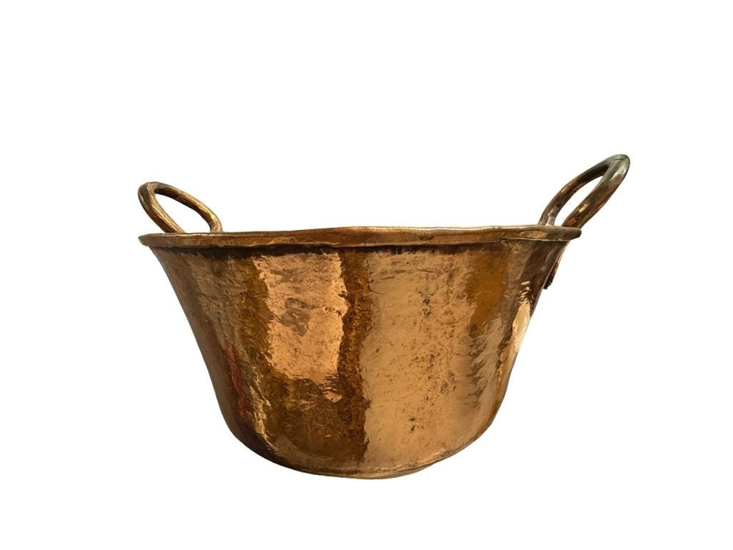 Authentic Vintage 1960s Mexican Heavy Hammered Copper Cookware Decorative Pot - Medium & Large Sizes