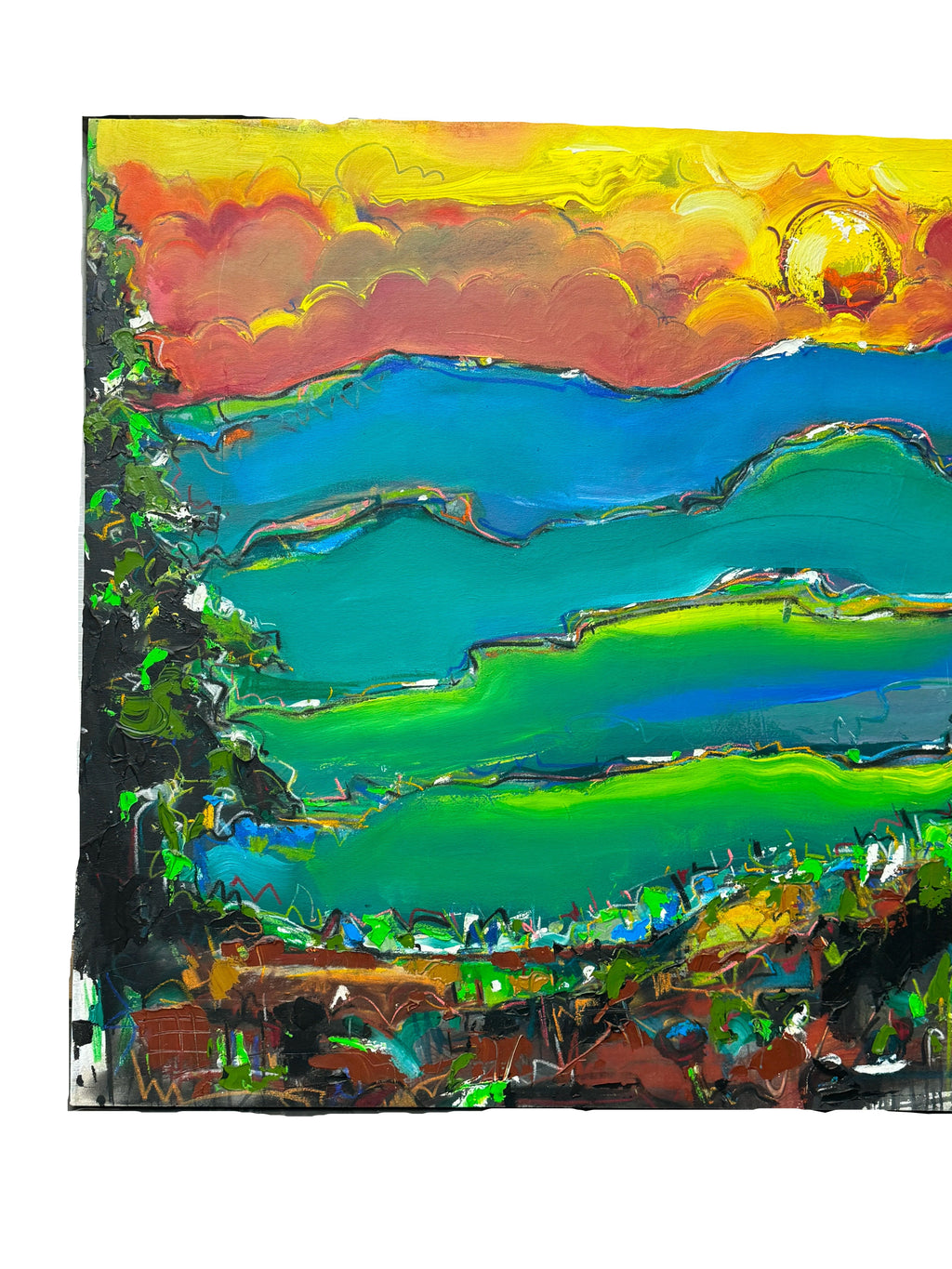 "North Carolina" by David "Dalo" Banegas, Signed - Authentic Original Acrylic on Canvas