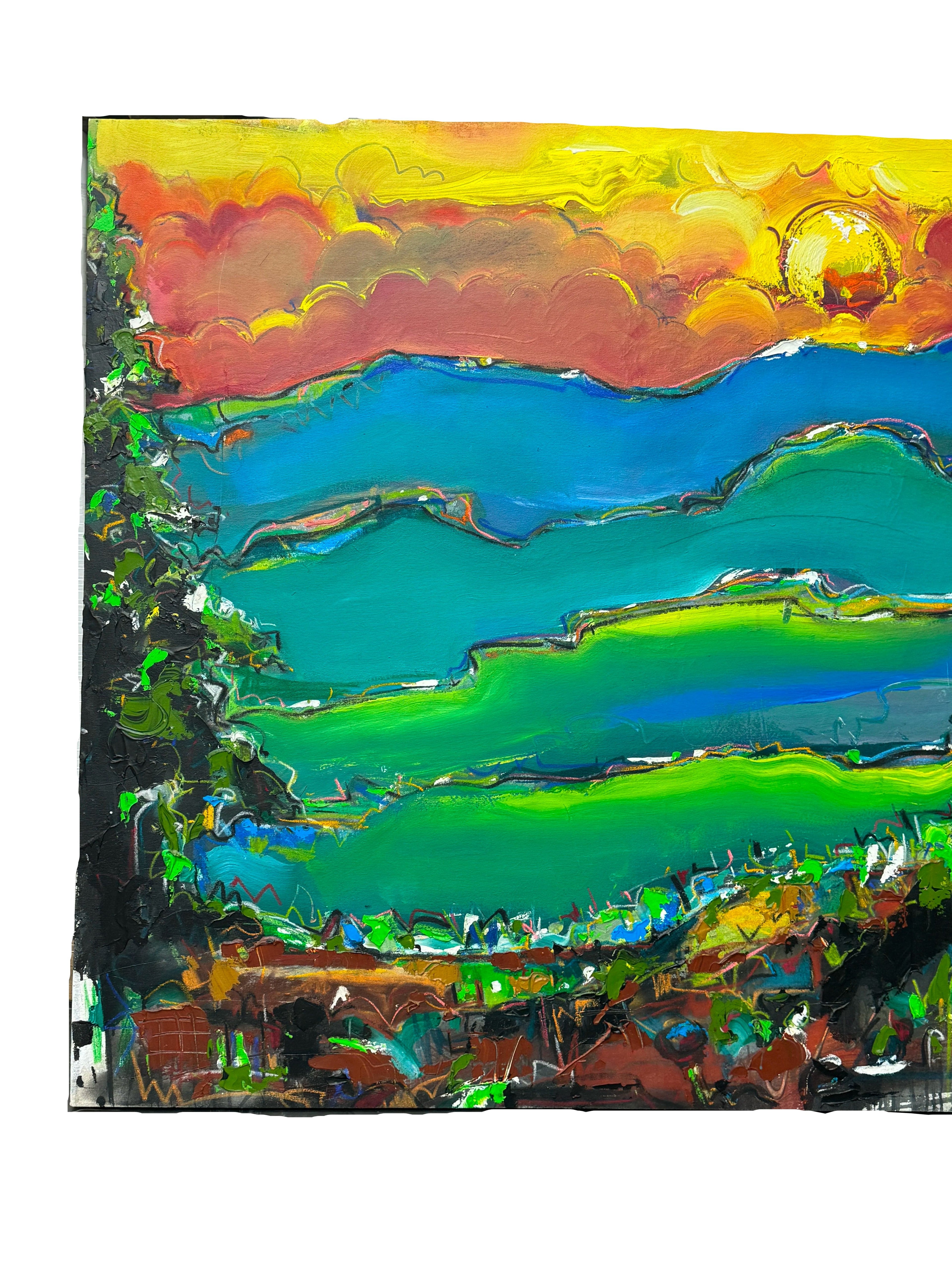 "North Carolina" by David "Dalo" Banegas, Signed - Authentic Original Acrylic on Canvas