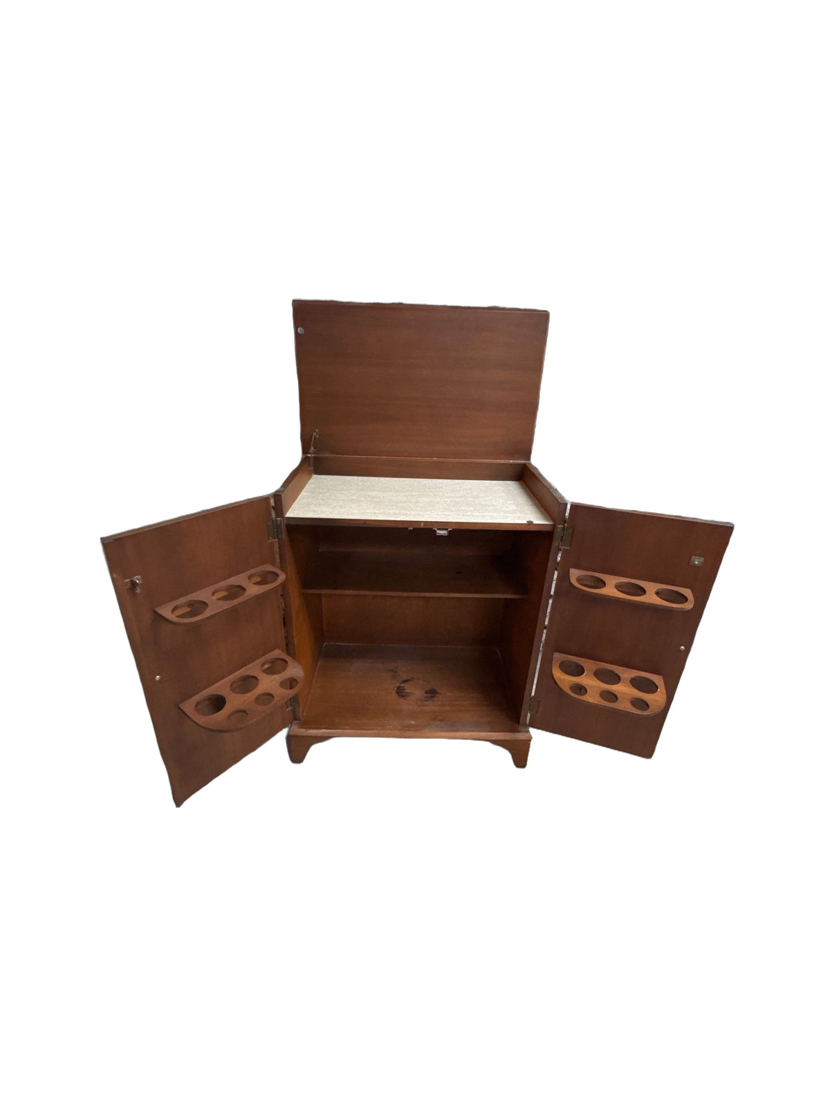 Vintage Mid-Century Modern Flip-Top Cocktail Bar Cabinet, c. 1960s