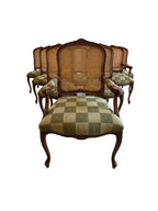 Vintage Louis XV Style Cane Back Dining Chairs - Set of 10