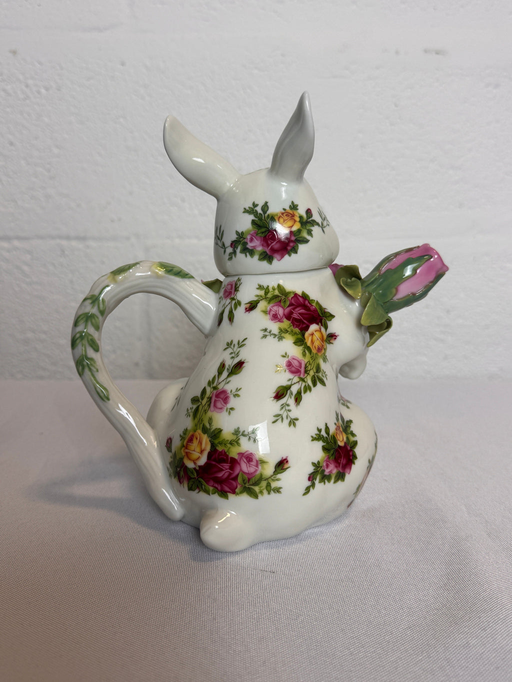 Royal Albert Old Country Roses Easter Bunny Teapot, c. 2010