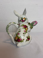 Royal Albert Old Country Roses Easter Bunny Teapot, c. 2010