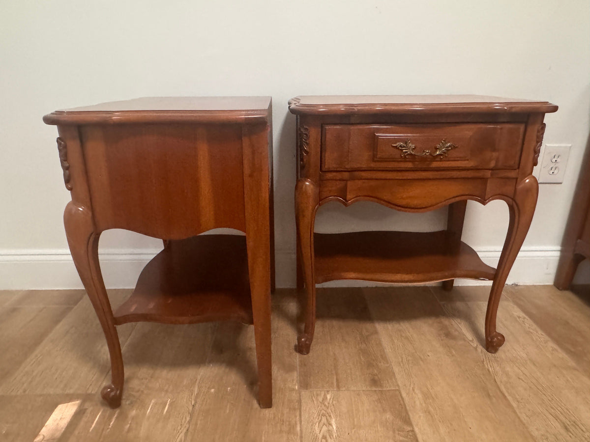 Broyhill French Provincial Nightstands, Pair, c. 1960s-1970s