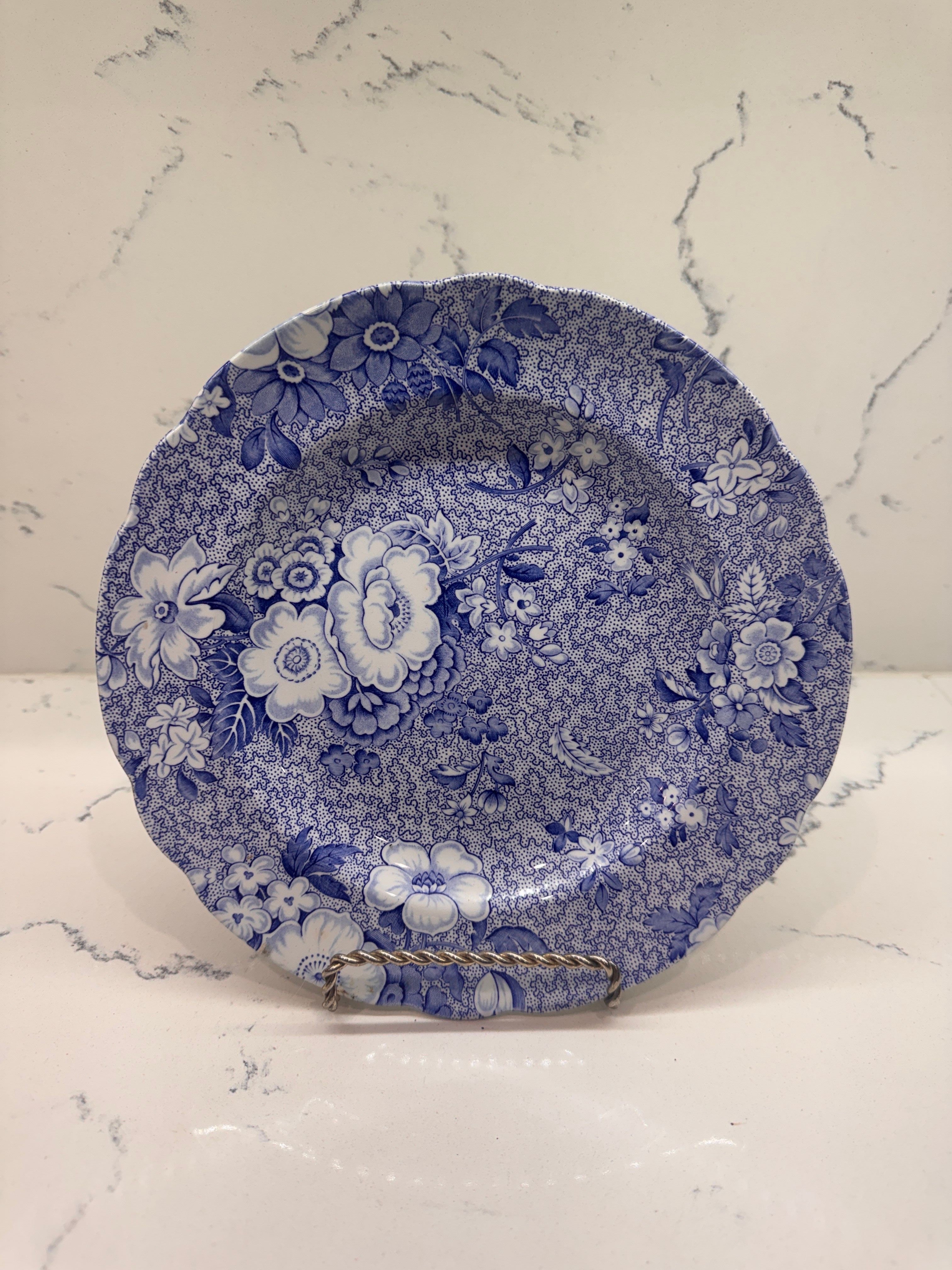 Vintage 1990s Spode Blue and White Collection Decorative Plates - Set of 6