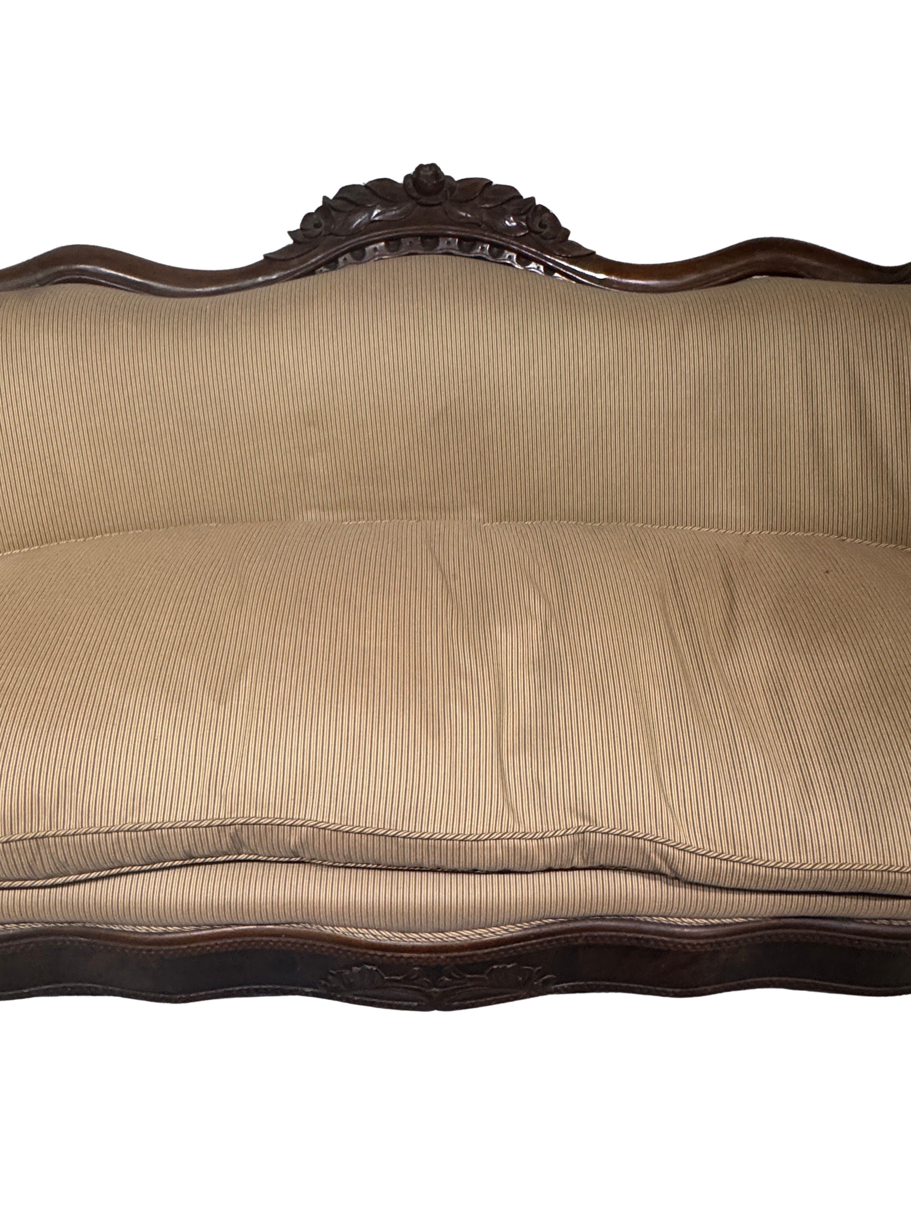 19th Century Louis Phillippe style Carved Mahogany Sofa