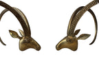 Vintage Brass Ibex or Rams Head Coffee Table Bases, c. 1960s