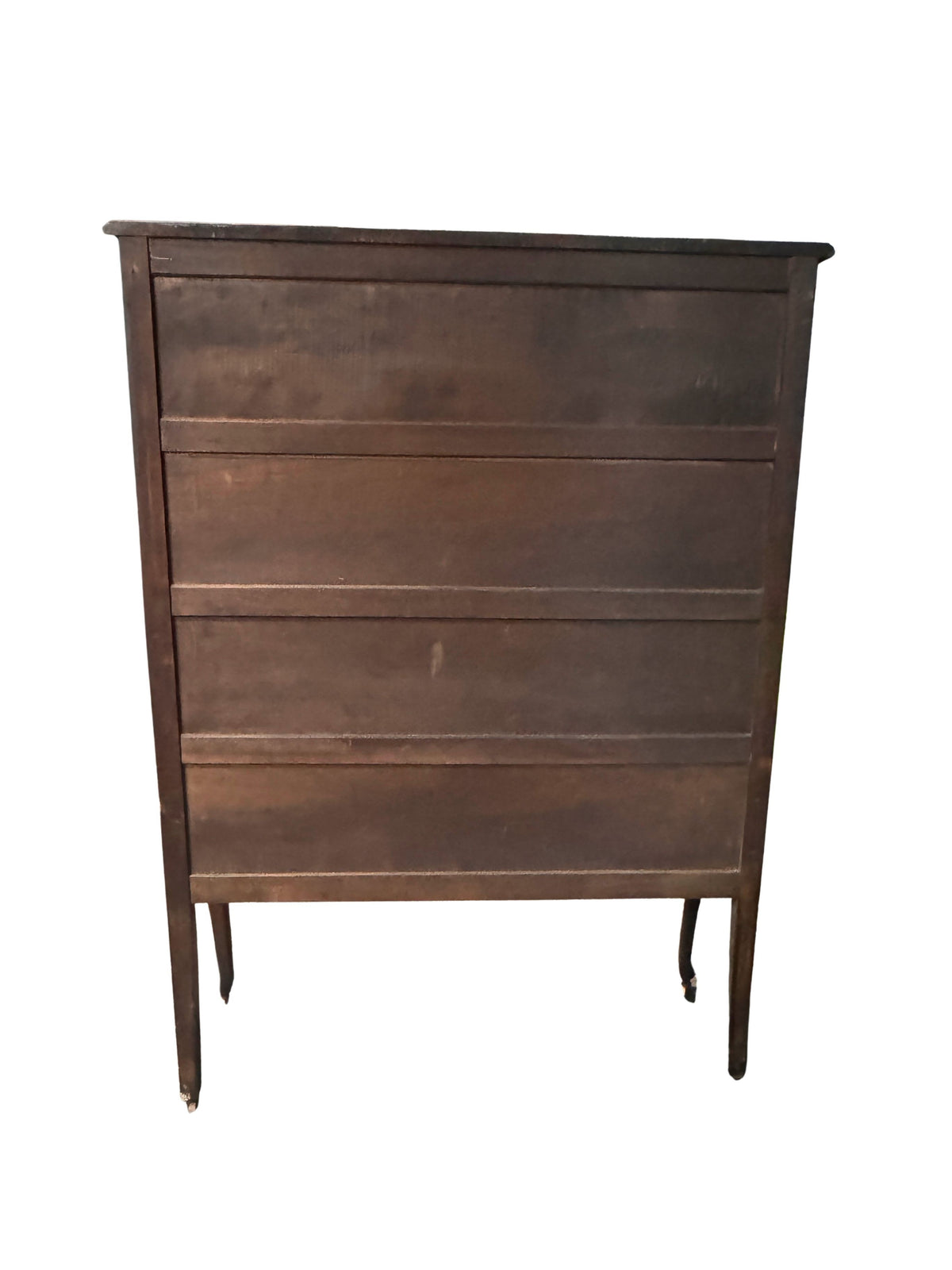 Antique Queen Anne Style Walnut Display Cabinet Bookcase Curio, c. 1920s