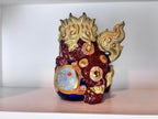 Vintage Japanese Kutani Ware Foo Dog Guardian Lion Figurines, Pair, Mid-20th Century
