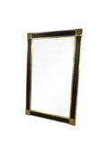 Vintage Black & Gold Regency or Empire Style Beveled Mirror