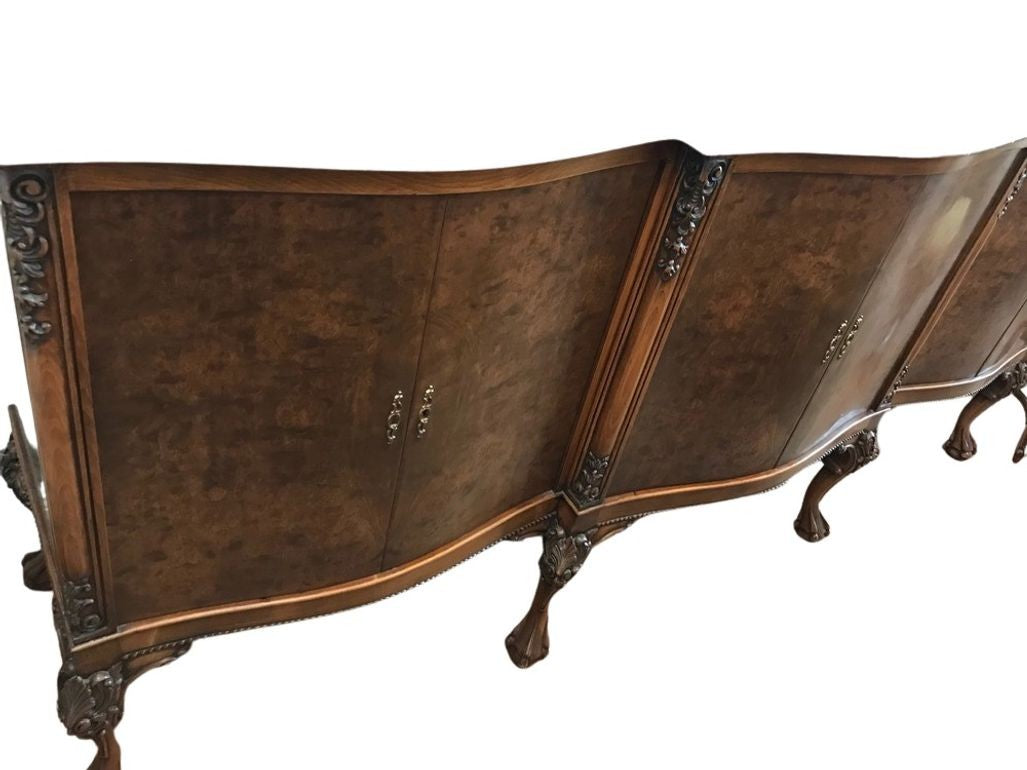 Traditional Italian Rosso Laguna Marble Top Buffet/Sideboard/Credenza, c. 1990s