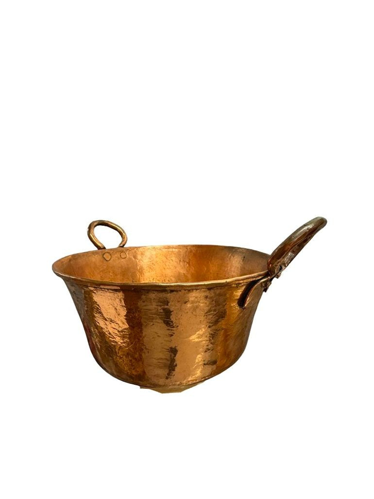 Authentic Vintage 1960s Mexican Heavy Hammered Copper Cookware Decorative Pot - Medium & Large Sizes