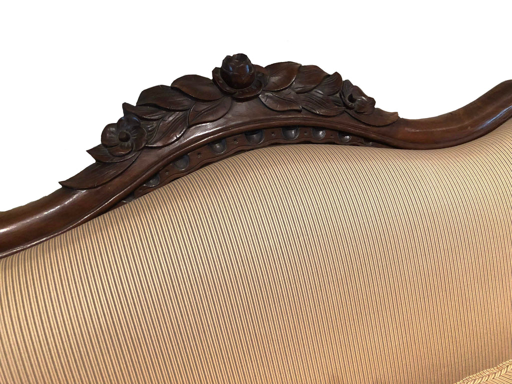 19th Century Louis Phillippe style Carved Mahogany Sofa