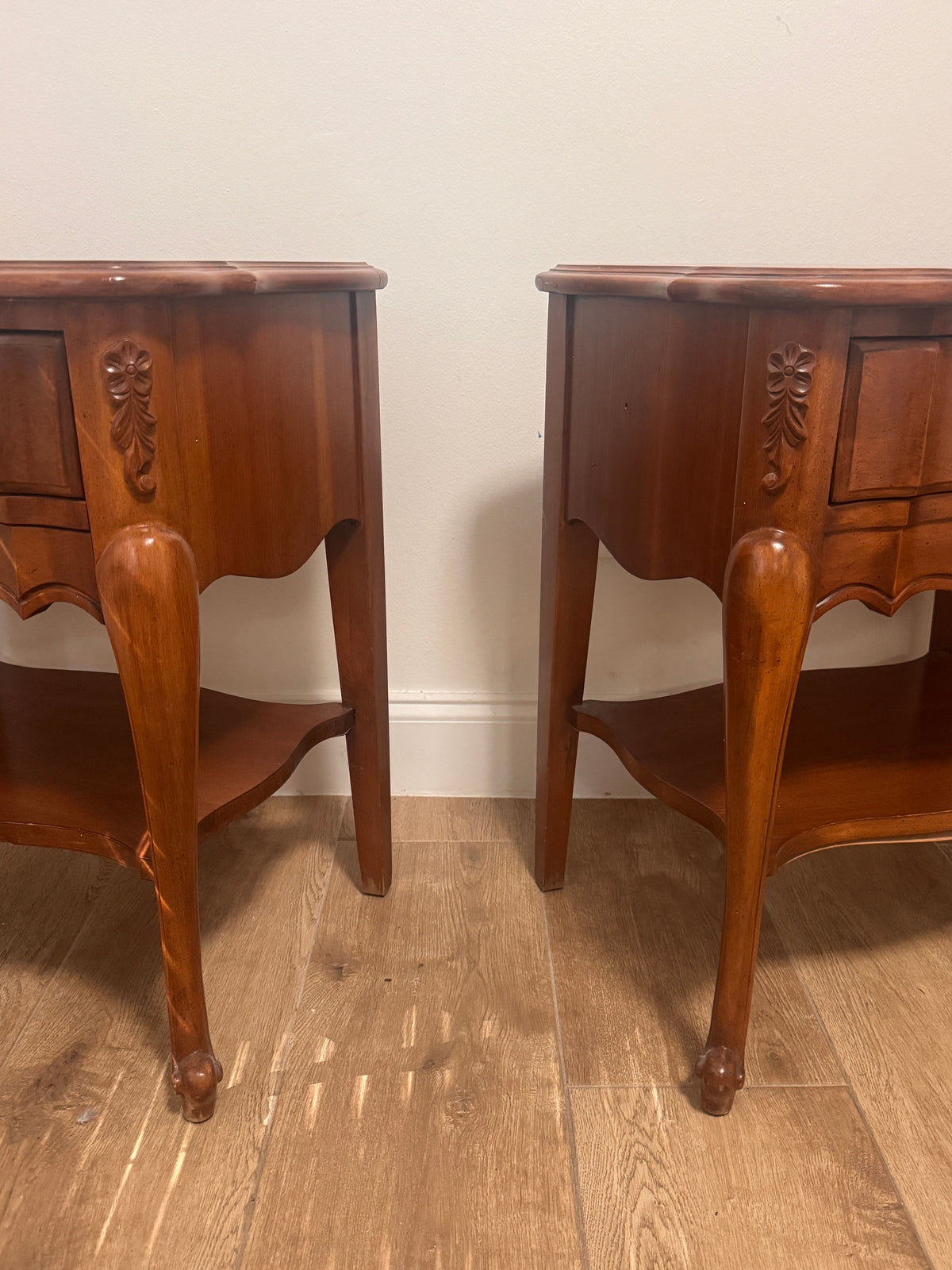 Broyhill French Provincial Nightstands, Pair, c. 1960s-1970s