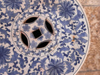Vintage Terracotta Blue and White Chinese Garden Stool, Plant Stand