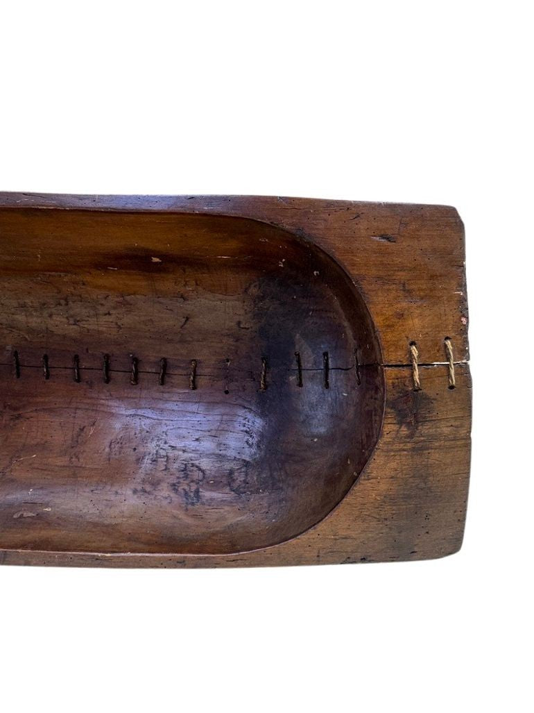 Antique Large Wooden Dough Bowl or Trencher Bowl, c. early 20th century
