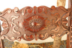 Antique Italian Carved Walnut Upholstered Bench, c. late 1800s