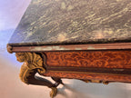 Vintage French Louis XIV Style Walnut Bombe Commode, Mid-20th Century – Marble Top & Ormolu