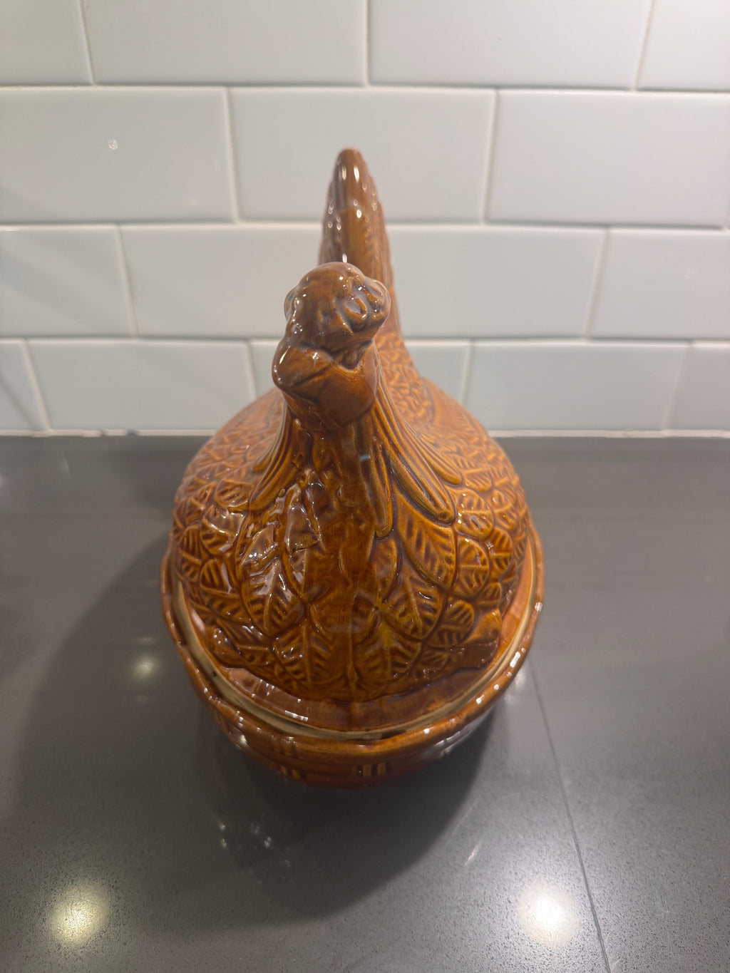 Vintage Ceramic Hens on Nest, c. 1960s