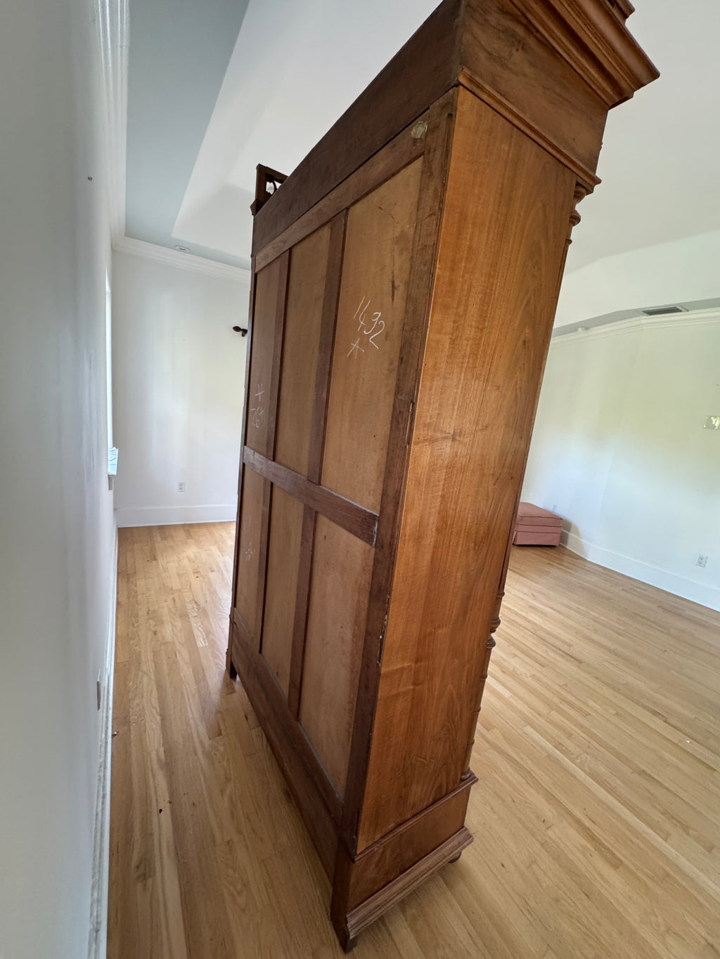 Vintage/Antique Tall Double Door Mirrored Armoire Wardrobe Cabinet