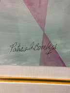 The Kiss by Patricia Bomberg - Original Watercolor on Paper 68x56 framed, 49.5x38 actual, Signed