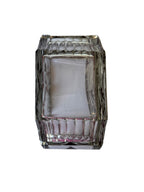 Antique Czech Bohemian  Ruby Red Art Deco Hand Cut to Clear Crystal Bowl, c. 1920